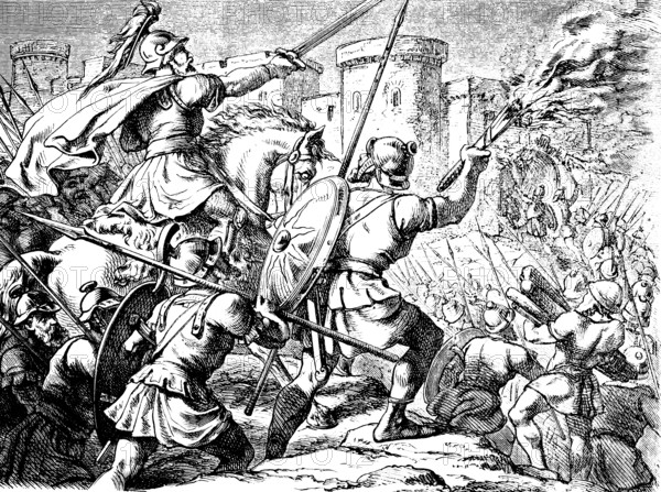 The city of Ai is captured by ambush, fire, city wall, battle, sword, lances, death, king arrested,
