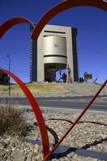 Heart in front of the Independence Museum, Independence Memorial Museum, Windhoek, Khomas region,