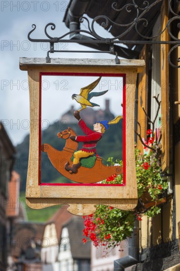 Guild sign of a toy shop in the old town centre of Ribauvillè