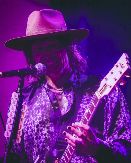 Singer Justin Hawkins from The Darkness live on Dreams On Toast Tour at Metropol Berlin on 10