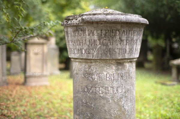Gravestone, grave, graves, inscription, Hoppenlauf cemetery, oldest preserved cemetery in