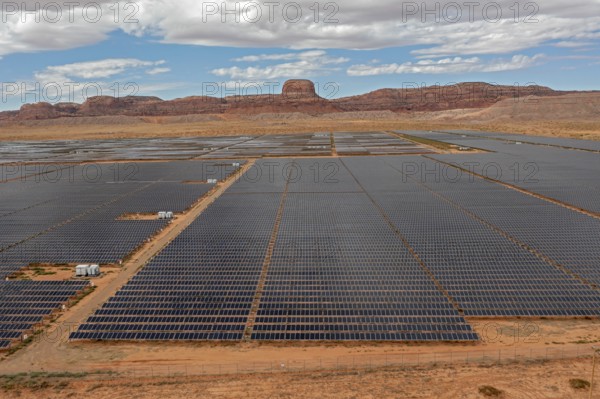 Kayenta, Arizona - The Navajo Nation's Kayenta Solar Plant. It is the first tribally-built, owned,