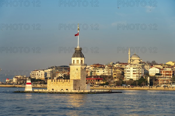 The Maiden Tower lighthouse, Leander Tower or Maiden Tower in front of the Üsküdar district,