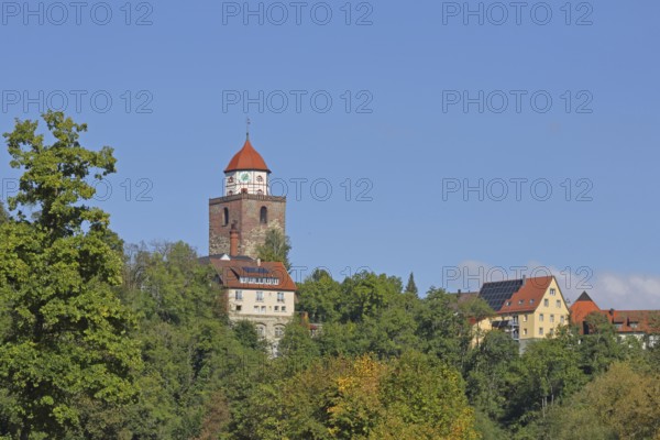 Roman tower built in 1746, landmark, building, town tower, Haigerloch, Swabian Alb,