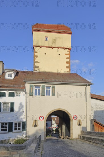 Kalkweiler Tor built 14th century, town tower, town gate, gatehouse, Rottenburg am Neckar, Neckar