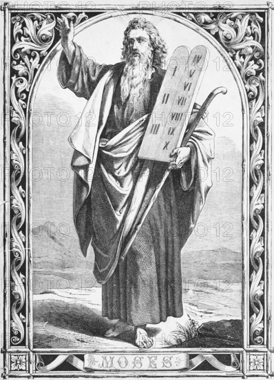 Exodus, Second Book of Moses, Moses with the tablets of the law of the Ark of the Covenant, ten