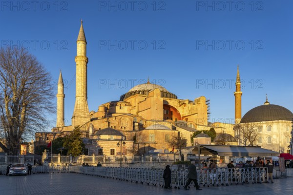Today's Hagia Sophia mosque or Church of St Sophia, former Byzantine church and museum in Istanbul,