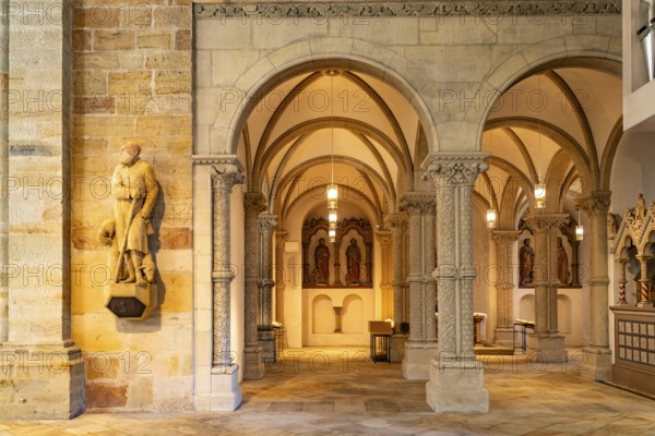 Interior of St Peter's Cathedral in Osnabrück, Lower Saxony, Germany