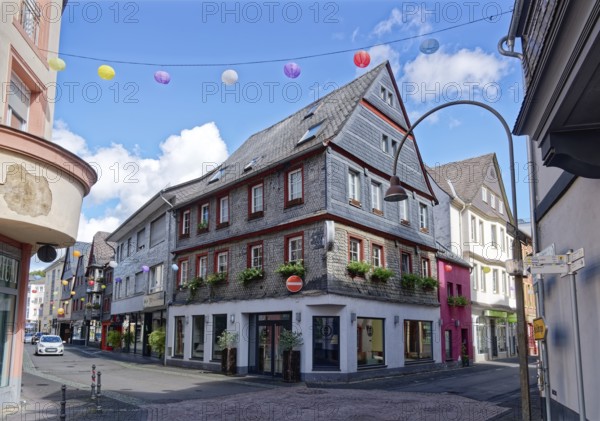 Die Altstadt von Kirn, einer Gemeinde im Landkreis Bad Kreuznach. Kirn, Rheinland-Pfalz,
