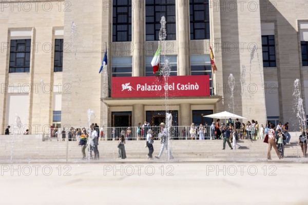 Venice, Italy - 3 September 2025: Palazzo del Casino during the 82nd Venice International Film
