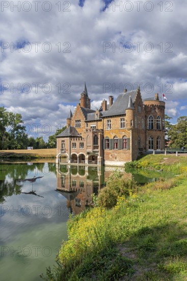 15th century neo-Gothic Wissekerke Castle, Kasteel van Wissenkerke in the village Bazel near