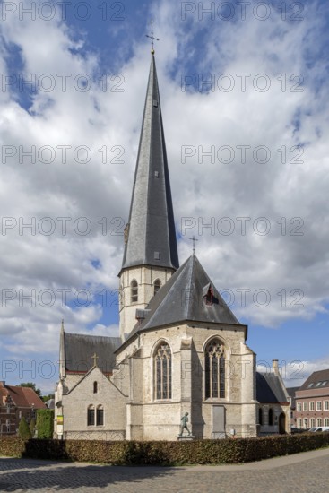 Sint-Petruskerk, Saint Peter's Church in the village Bazel near Kruibeke, East Flanders, Belgium
