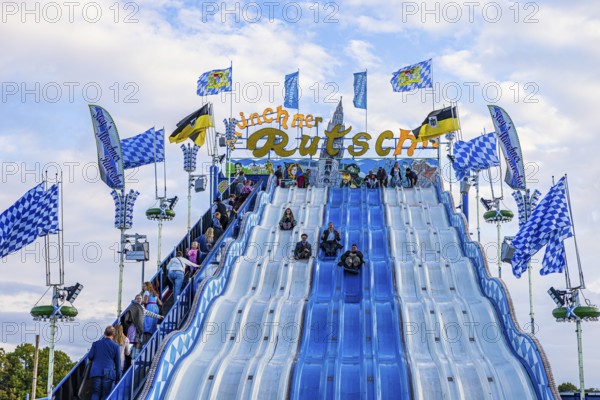 Meadow attraction Münchner Rutschn, Festwiese, Theresienwiese, Oktoberfest, Munich, Upper Bavaria,