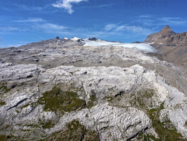 Karst landscape Lapis de Tsanfleuron between Sanetsch Pass and Tsanfleuron Glacier, Glacier de