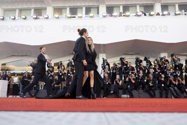 Venice, Italy - 2 September 2025: Rory St. Clair Gainer, Rebecca Ferguson during the Red Carpet of