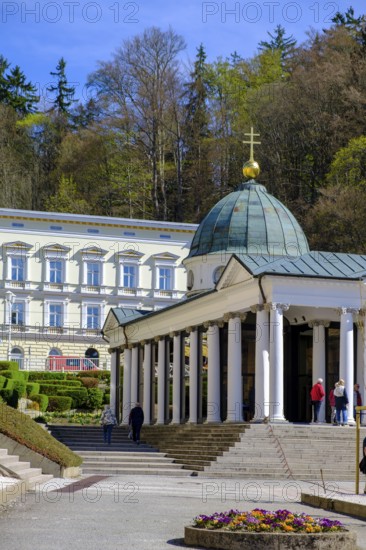 Promenade Hall, Spa Centre, Caroline Fountain, Colonnades, Mariánské Lázne, Mariánské Lázne, Czech
