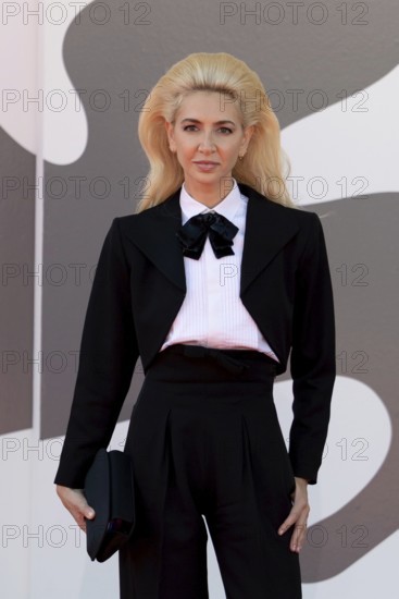Venice, Italy - 3 September 2025: Sabine Getty during the red carpet of - The Voice Of Hind Rajab -