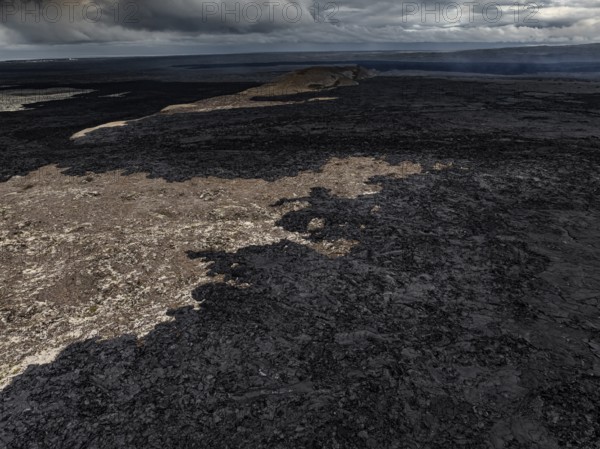 Lava, lava field, ash cloud, volcanic eruption, Sundhnúkur crater chain, July 2025, Reykjanes