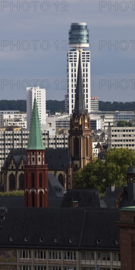 Tower of the old Protestant Church of St Nicholas, the Protestant Church of the Epiphany and the