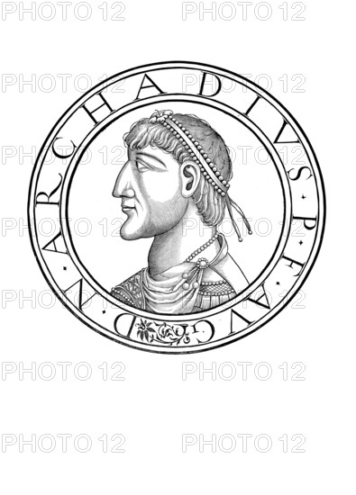 Flavius Arcadius, Arkadios, (born around 377 in Hispania, died 1 May 408 in Constantinople) was