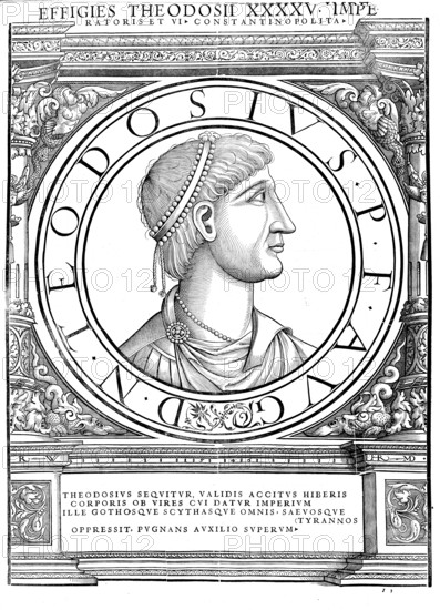 Theodosius I, Flavius Theodosius, (born 11 January 347 in Cauca, Hispania, died 17 January 395 in