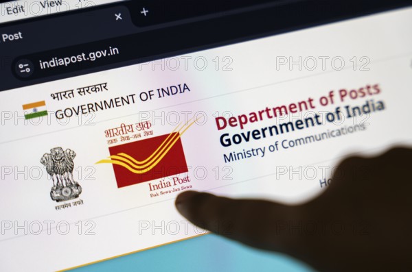New Delhi, India – August 23, 2025: In this photo illustration, the India Post logo is seen on a
