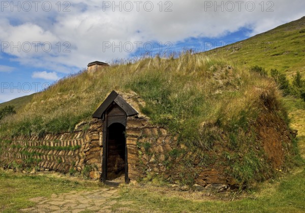 Eiríksstadir, Viking-era longhouse, where the explorer of America Leifur Eiríksson was born,