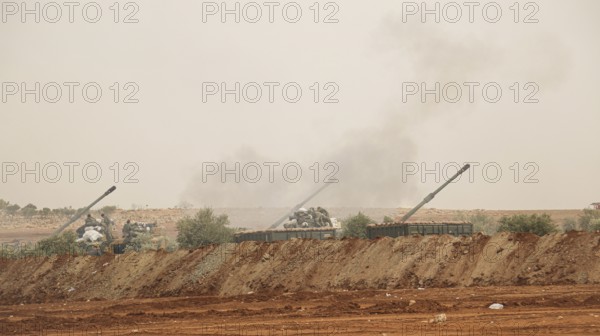 A Turkish Army tank participating in the expulsion of ISIS militias from northern Syria. Aleppo,