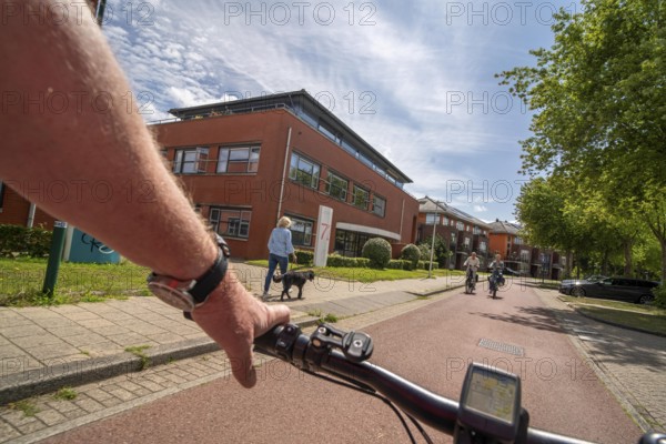 Cycling in the Dutch city of Houten, south of Utrecht, around 50, 000 people live here and work in