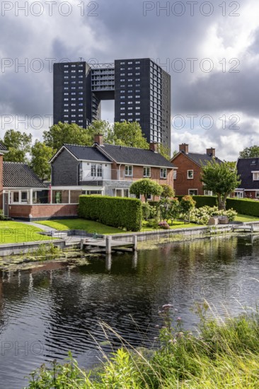 Tasmantoren residential tower block in the Oosterhogebrug district in the city of Groningen, 75