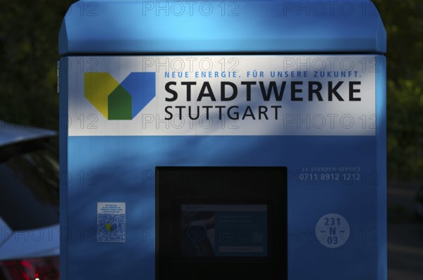 Charging station, charging station, Stadtwerke Stuttgart for electric cars, electric filling
