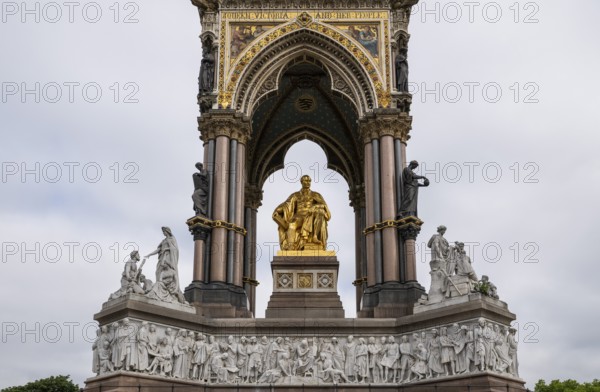 Neo-Gothic Albert Memorial, monument to Prince Albert, husband of Queen Victoria, Kensington