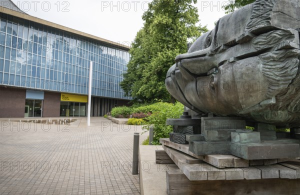 Sculpture The head of Invention by Eduardo Paolozzi, Design Museum London, Kensington, London,