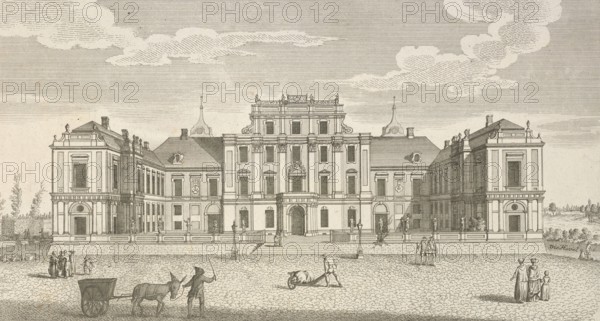 Royal Prussian pleasure palace at Oranienburg, Brandenburg, Germany, around 1880, digitally