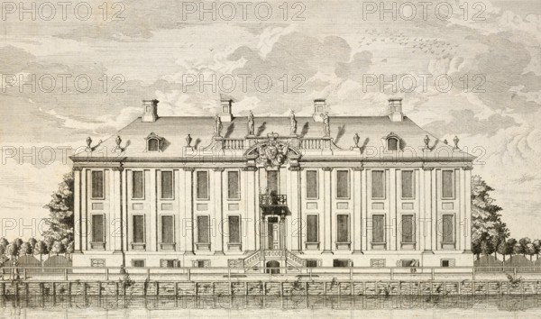 Prince Ferdinand's pleasure palace in Friedrichsfelde, Berlin, Germany, around 1880, digitally