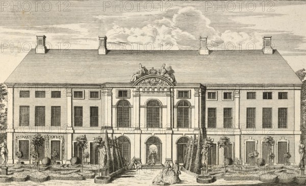 Royal pleasure palace at Schönhausen, garden side, Pankow, Berlin, Germany, around 1880, digitally