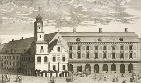 The Berlin City Hall on the corner of Spandauer Straße and Königsstraße, Germany, around 1880,