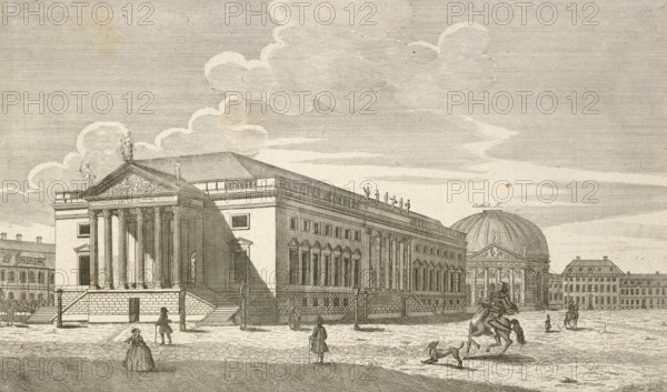 Royal Opera House in Berlin, Germany, around 1880, digitally restored reproduction of a 19th