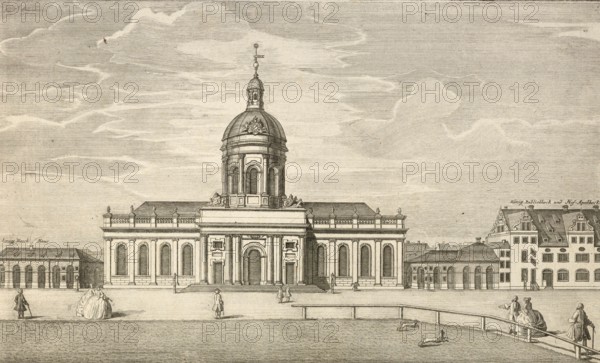 Palace and cathedral church in Berlin on the Paradeplatz, Germany, around 1880, digitally restored