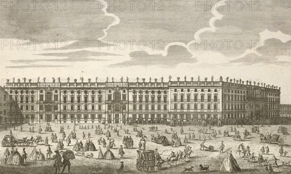 Royal Palace in Berlin and Paradeplatz, Germany, around 1880, digitally restored reproduction of a