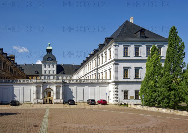 Court of Honour, Weißenfels baroque castle Neu-Augustusburg, baroque building, museum, Weißenfels,
