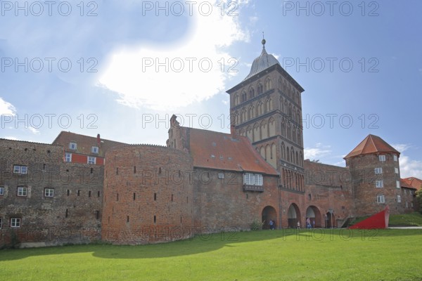 Historic customs officers' tower, customs officers' house, castle gate and coal tower part of the