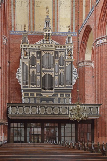 Organ of St. Nikolai Church, UNESCO, Interior view, Brick Gothic, Brick church, St. Nikolai,