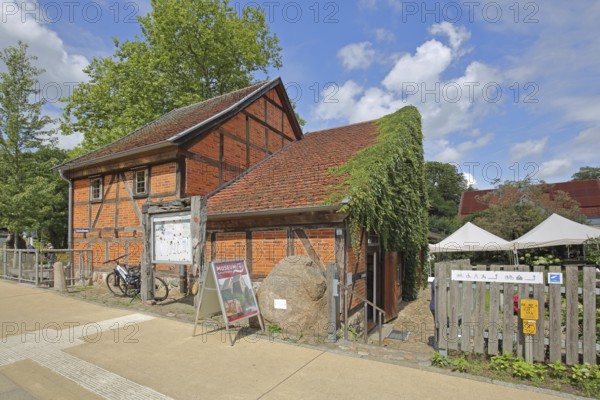 Grinding mill with brick building, museum, Fauler See, grinding mill, Schwerin,