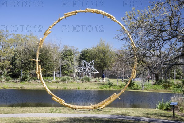 New Orleans, Louisiana - The sculpture garden at the New Orleans Museum of Art in City Park. Alu