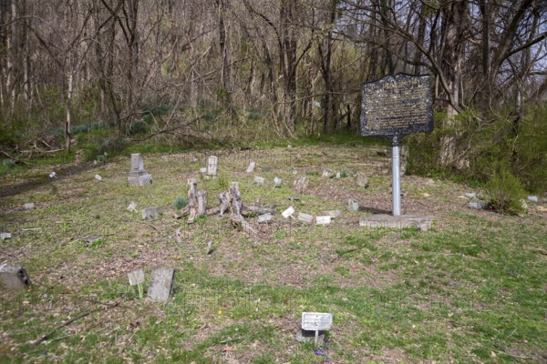 Pikeville, Kentucky - Grave markers in the Dils Cemetery. The Dils Cemetery was the first racially