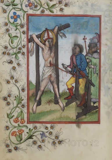 Martyrdom of St Erasmus, Elmo or Ermo, (born around 240 in Antioch, died 303 in Formia) was a