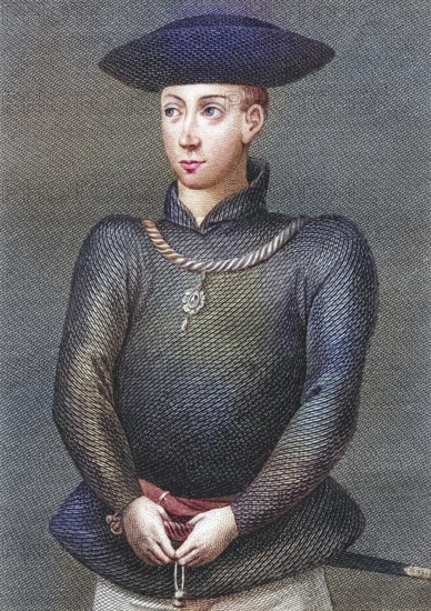 King James II of Scotland, 1430 to 1460, King of the Scots. From Iconographia Scotica or Portraits