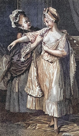 Mary Robinson, the mistress of George IV, ready to receive the Duke of Chartres. Mary Robinson, née