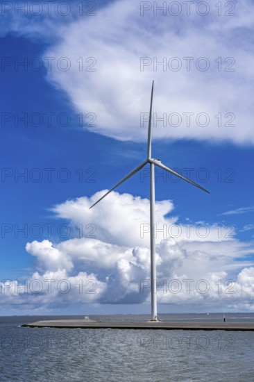 Strekdammen Wind Farm, wind farm at the seaport of Eemshaven in the Netherlands, built on offshore